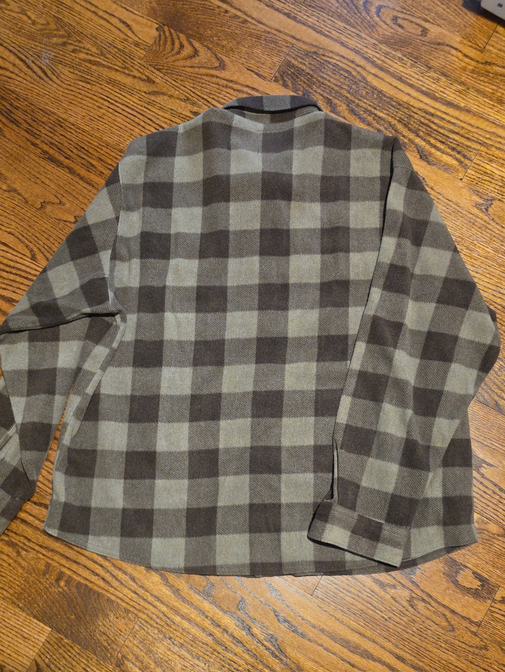 Lee Olive and Brown Plaid Shirt Jacket